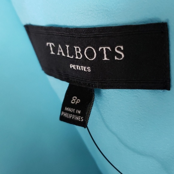 Talbots aquamarine wave dot pencil skirt - Picture 4 of 7